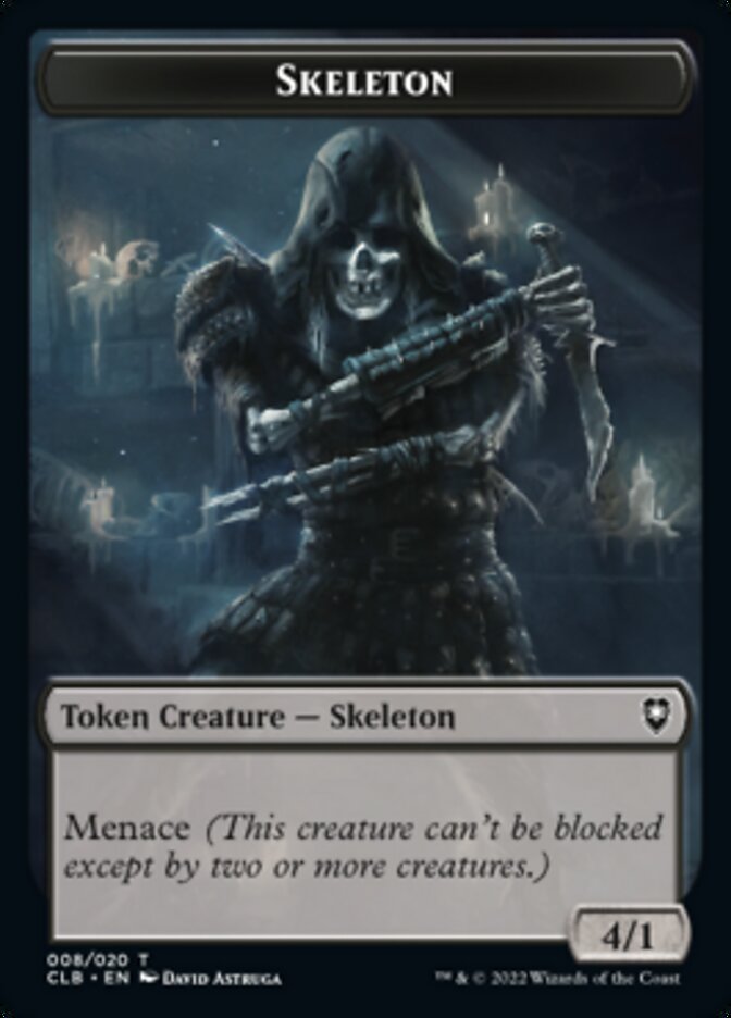 Skeleton Token [Commander Legends: Battle for Baldur's Gate Tokens] | Rook's Games and More