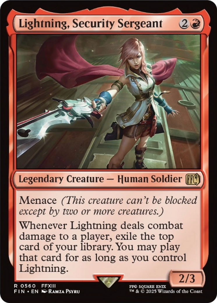 Lightning, Security Sergeant [FINAL FANTASY] | Rook's Games and More