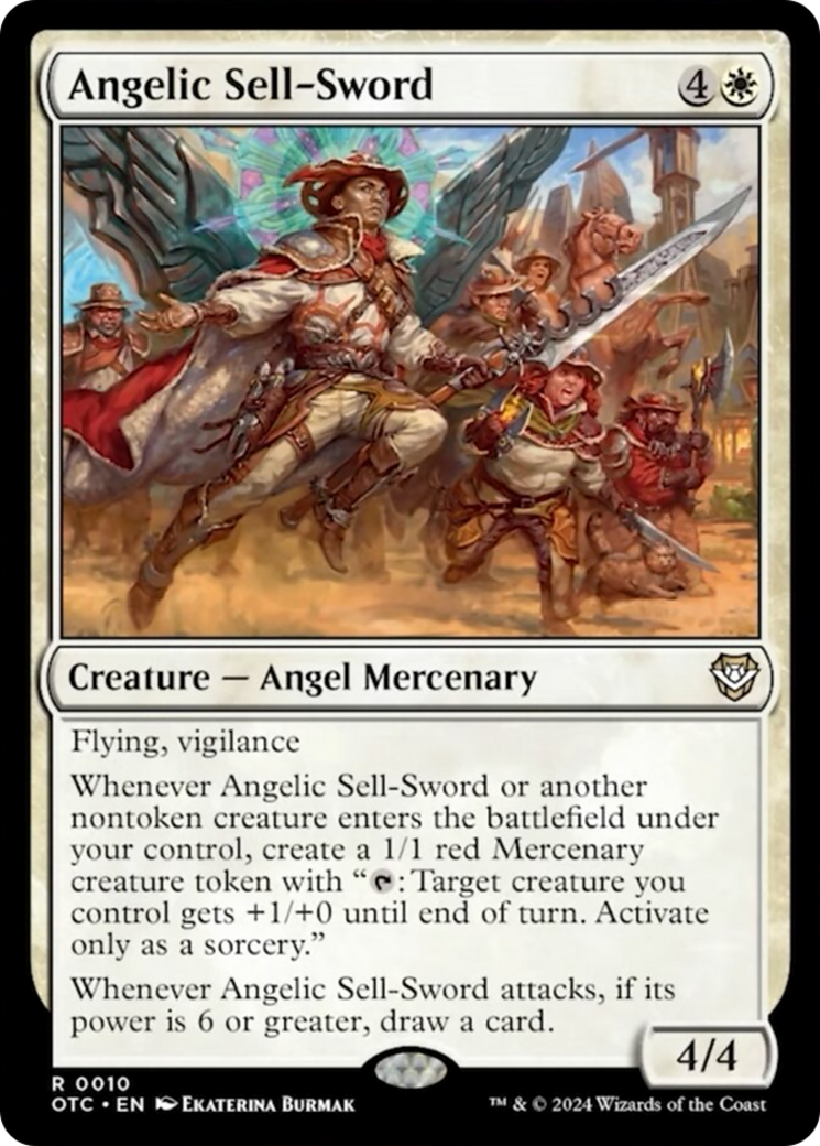 Angelic Sell-Sword [Outlaws of Thunder Junction Commander] | Rook's Games and More