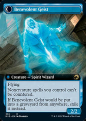 Malevolent Hermit // Benevolent Geist (Extended Art) [Innistrad: Midnight Hunt] | Rook's Games and More