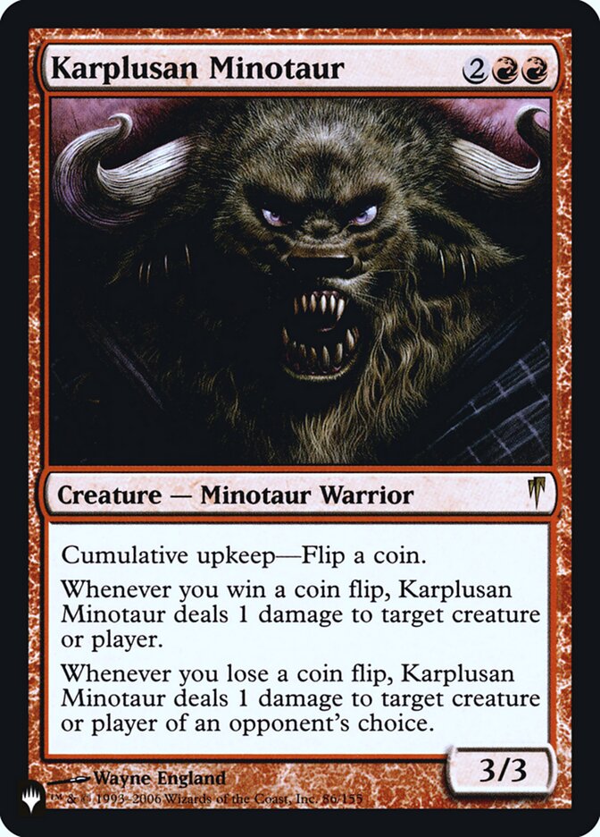 Karplusan Minotaur [Secret Lair: Heads I Win, Tails You Lose] | Rook's Games and More