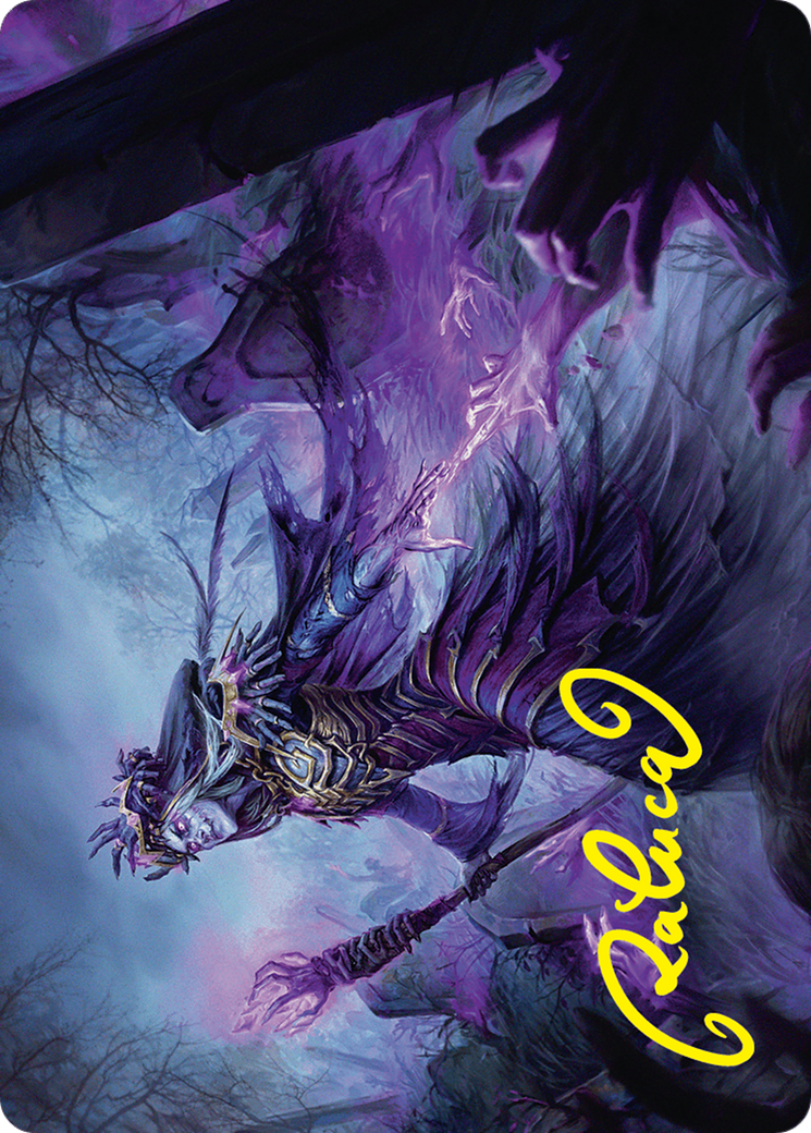 Zul Ashur, Lich Lord Art Card (10/54) (Gold-Stamped Signature) [Foundations Art Series] | Rook's Games and More