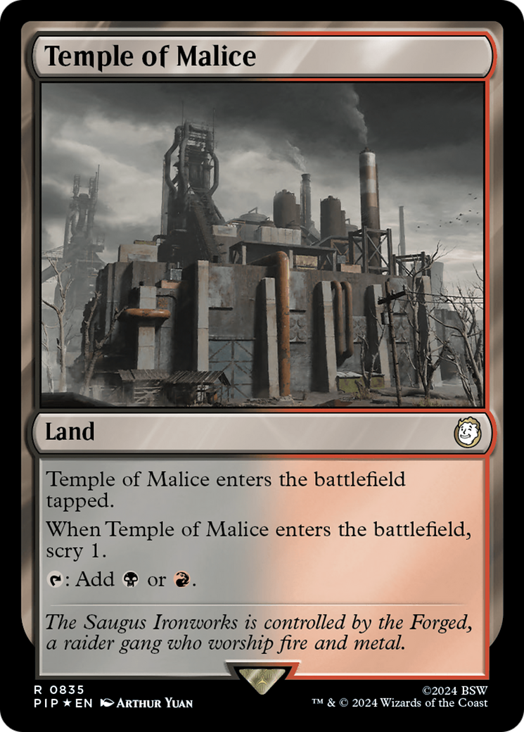 Temple of Malice (Surge Foil) [Fallout] | Rook's Games and More