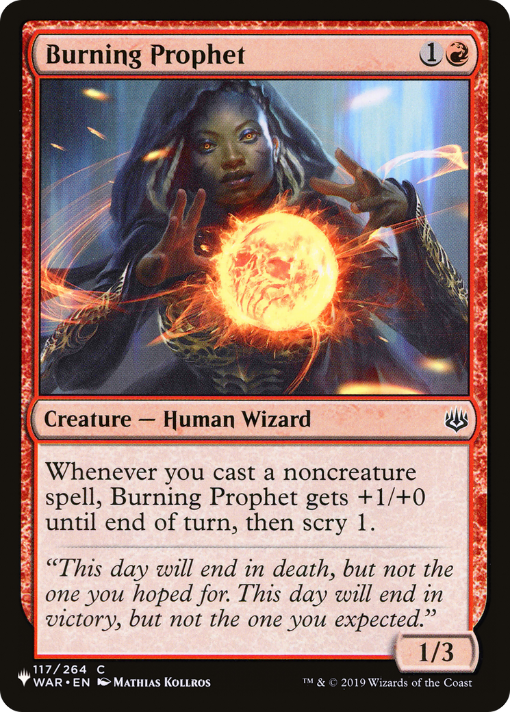 Burning Prophet [The List Reprints] | Rook's Games and More