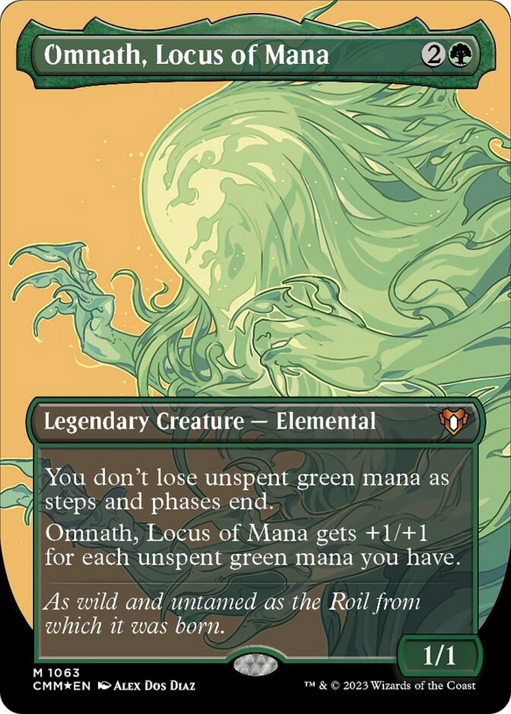 Omnath, Locus of Mana (Borderless Textured Foil Frame Break) [Commander Masters] | Rook's Games and More