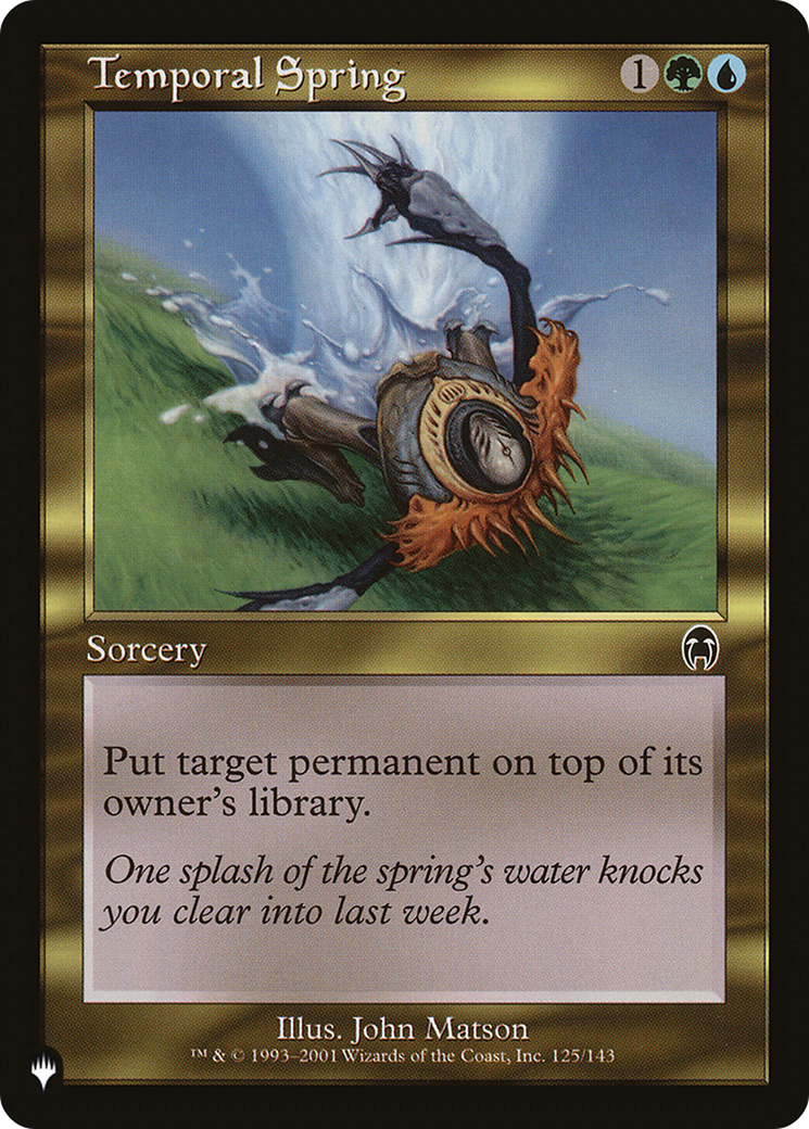 Temporal Spring [The List Reprints] | Rook's Games and More