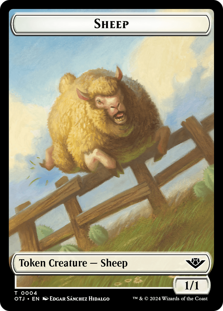 Sheep // Plot Double-Sided Token [Outlaws of Thunder Junction Tokens] | Rook's Games and More