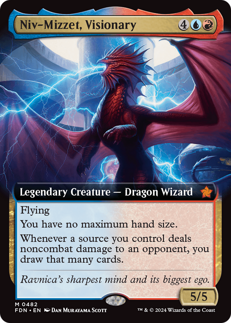 Niv-Mizzet, Visionary (Extended Art) [Foundations] | Rook's Games and More