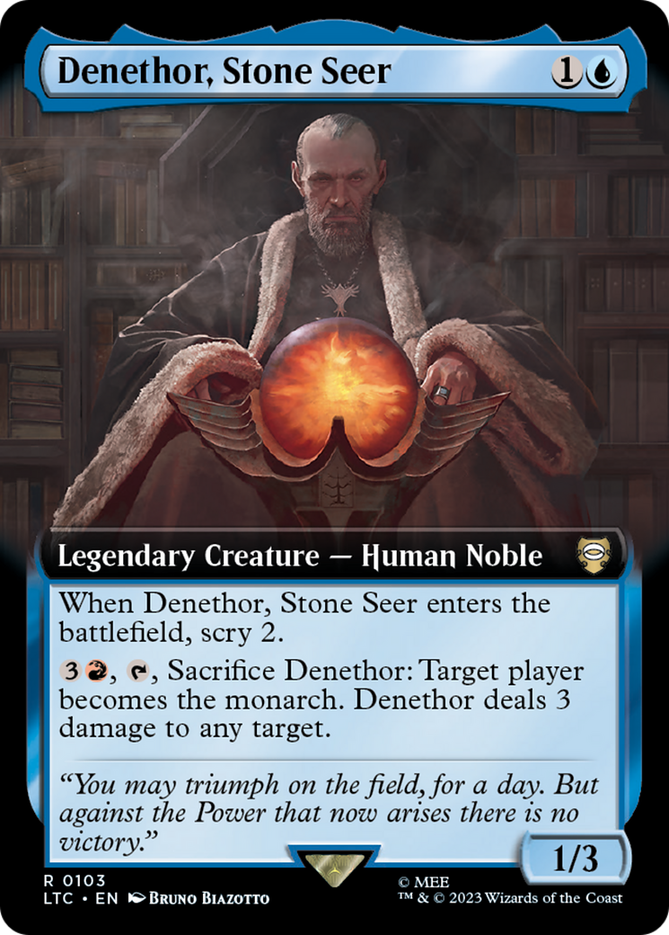 Denethor, Stone Seer (Extended Art) [The Lord of the Rings: Tales of Middle-Earth Commander] | Rook's Games and More