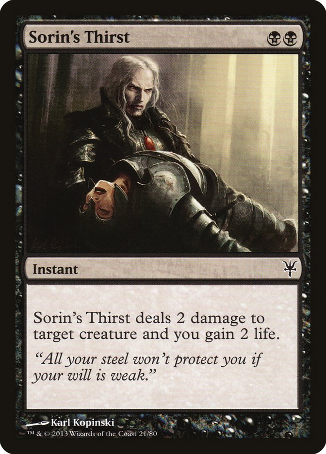 Sorin's Thirst [Duel Decks: Sorin vs. Tibalt] | Rook's Games and More