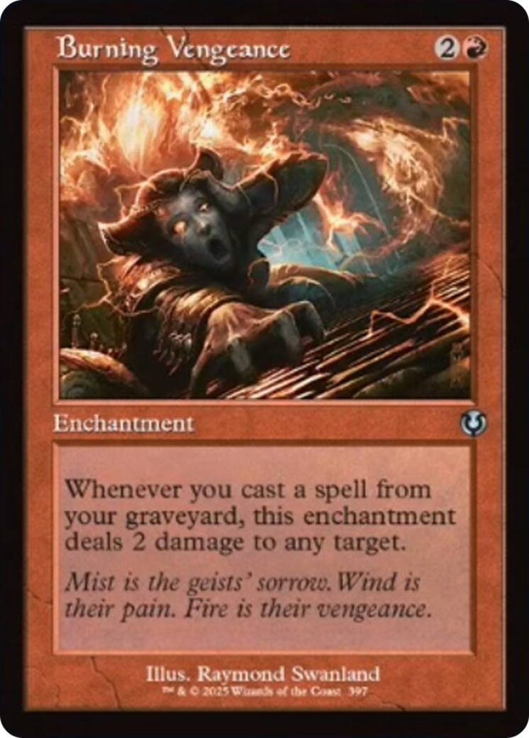 Burning Vengeance (Retro Frame) [Innistrad Remastered] | Rook's Games and More
