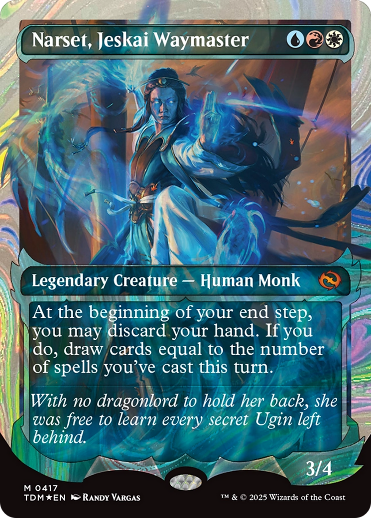Narset, Jeskai Waymaster (Showcase) (Halo Foil) [Tarkir: Dragonstorm] | Rook's Games and More