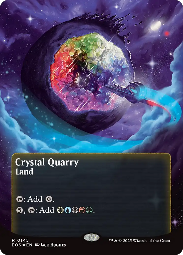 Crystal Quarry (0145) (Borderless) (Galaxy Foil) [Edge of Eternities: Stellar Sights] | Rook's Games and More