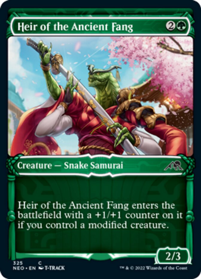 Heir of the Ancient Fang (Showcase Samurai) [Kamigawa: Neon Dynasty] | Rook's Games and More