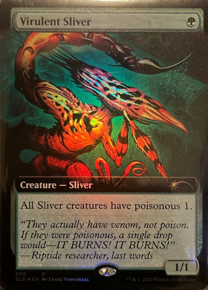 Virulent Sliver (Extended Art) [Secret Lair Drop Promos] | Rook's Games and More