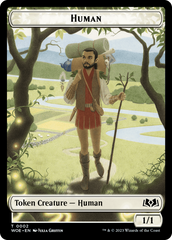 Human // Food (0011) Double-Sided Token [Wilds of Eldraine Tokens] | Rook's Games and More