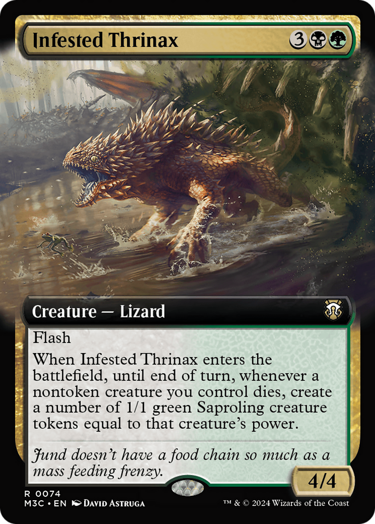 Infested Thrinax (Extended Art) (Ripple Foil) [Modern Horizons 3 Commander] | Rook's Games and More