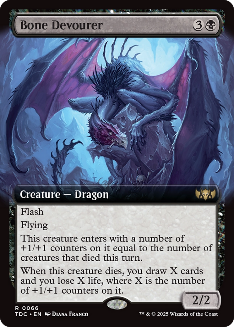Bone Devourer (Extended Art) [Tarkir: Dragonstorm Commander] | Rook's Games and More