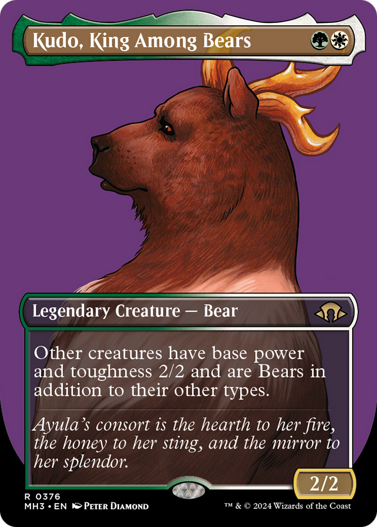 Kudo, King Among Bears (Borderless) [Modern Horizons 3] | Rook's Games and More