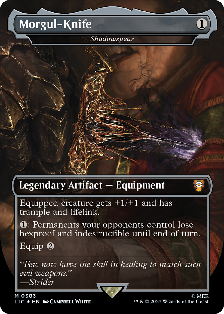 Morgul-Knife - Shadowspear (Surge Foil) [The Lord of the Rings: Tales of Middle-Earth Commander] | Rook's Games and More