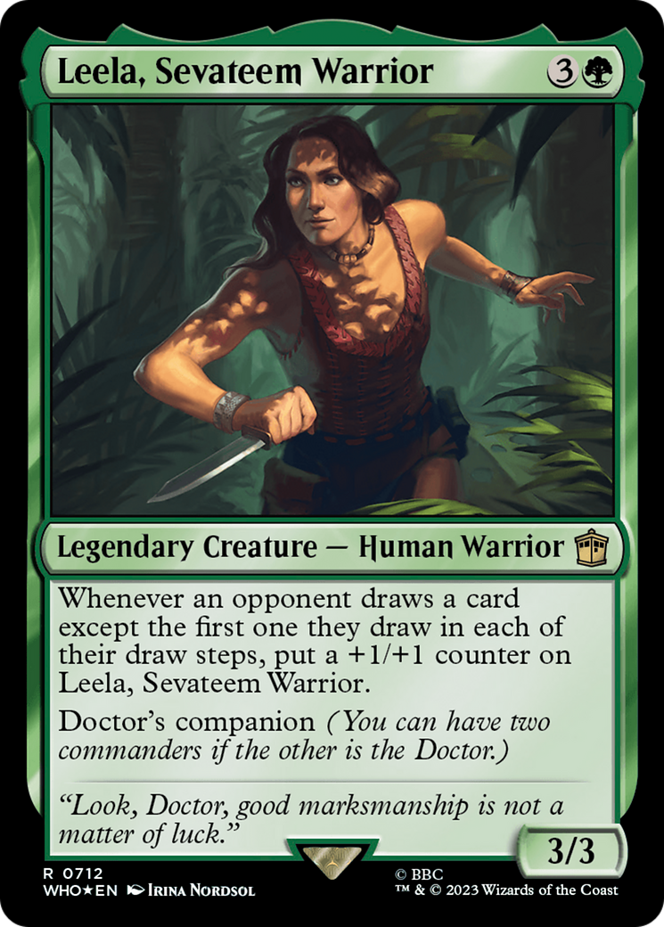 Leela, Sevateem Warrior (Surge Foil) [Doctor Who] | Rook's Games and More