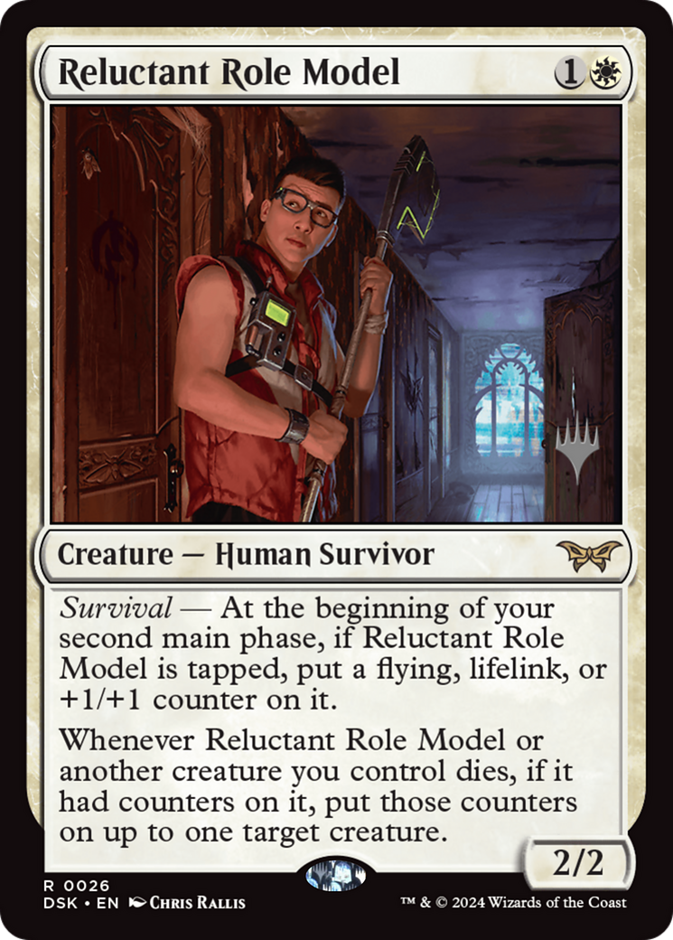 Reluctant Role Model (Promo Pack) [Duskmourn: House of Horror Promos] | Rook's Games and More