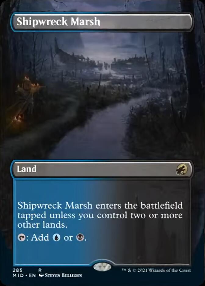 Shipwreck Marsh (Borderless Alternate Art) [Innistrad: Midnight Hunt] | Rook's Games and More