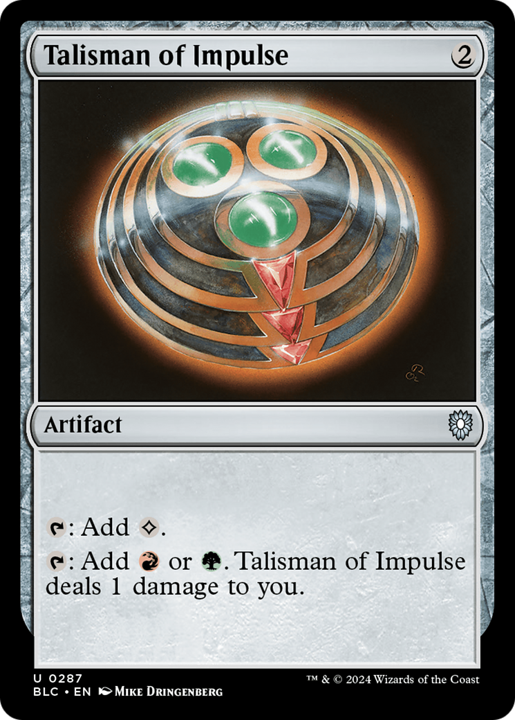 Talisman of Impulse [Bloomburrow Commander] | Rook's Games and More