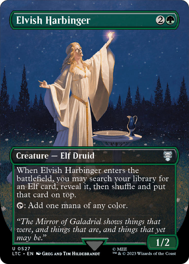 Elvish Harbinger (Borderless) [The Lord of the Rings: Tales of Middle-Earth Commander] | Rook's Games and More