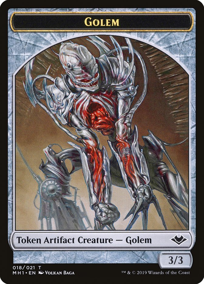 Soldier (004) // Golem (018) Double-Sided Token [Modern Horizons Tokens] | Rook's Games and More