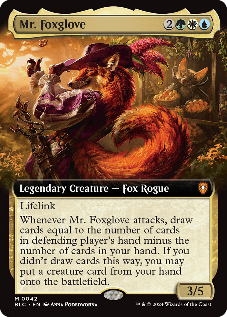 Mr. Foxglove (Extended Art) [Bloomburrow Commander] | Rook's Games and More