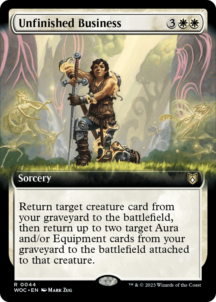 Unfinished Business (Extended Art) [Wilds of Eldraine Commander] | Rook's Games and More