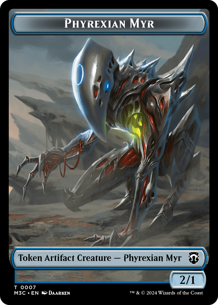 Phyrexian Myr // Servo Double-Sided Token [Modern Horizons 3 Commander Tokens] | Rook's Games and More