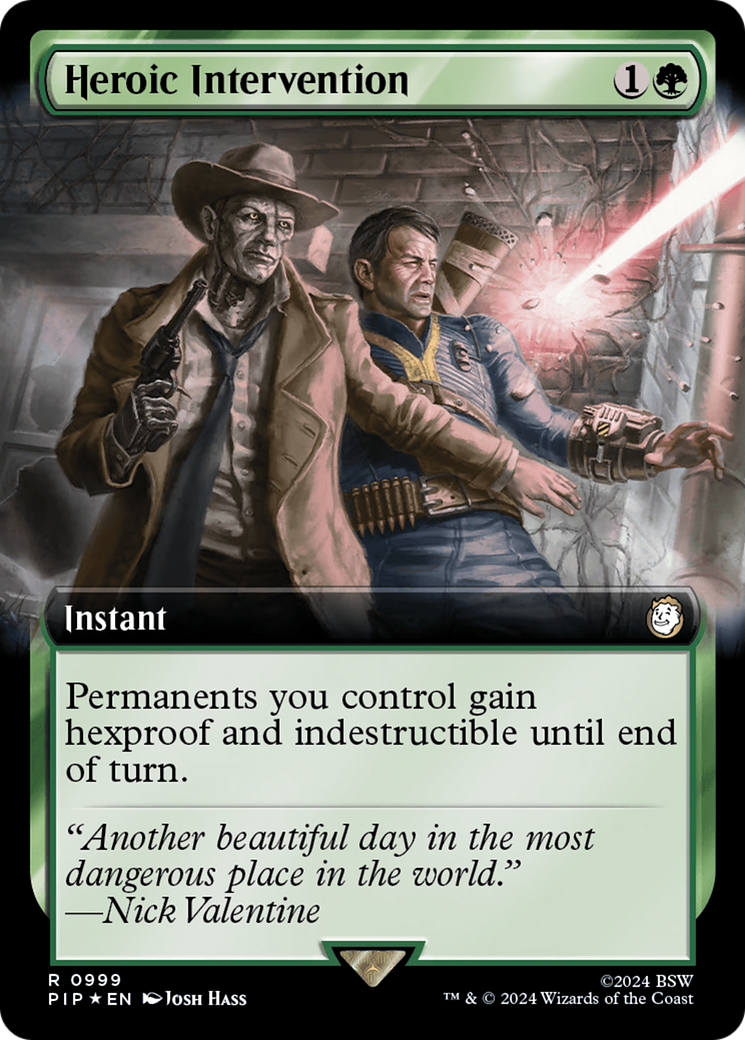 Heroic Intervention (Extended Art) (Surge Foil) [Fallout] | Rook's Games and More