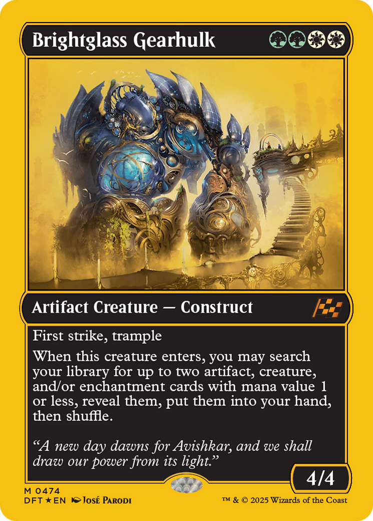 Brightglass Gearhulk (First-Place Foil) [Aetherdrift] | Rook's Games and More