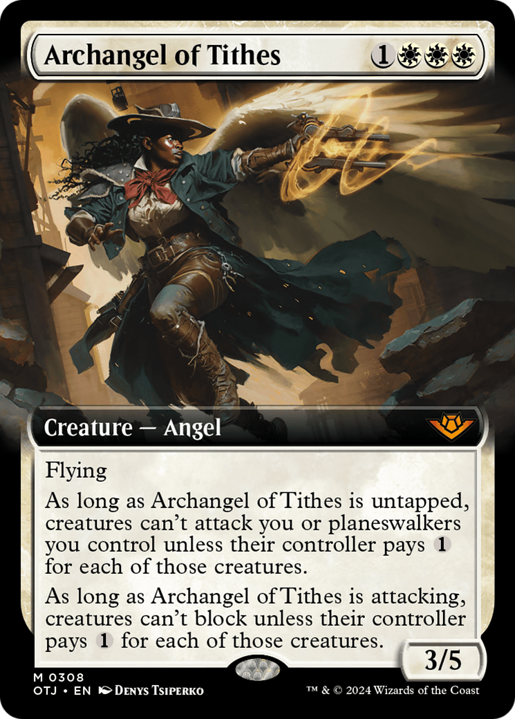 Archangel of Tithes (Extended Art) [Outlaws of Thunder Junction] | Rook's Games and More