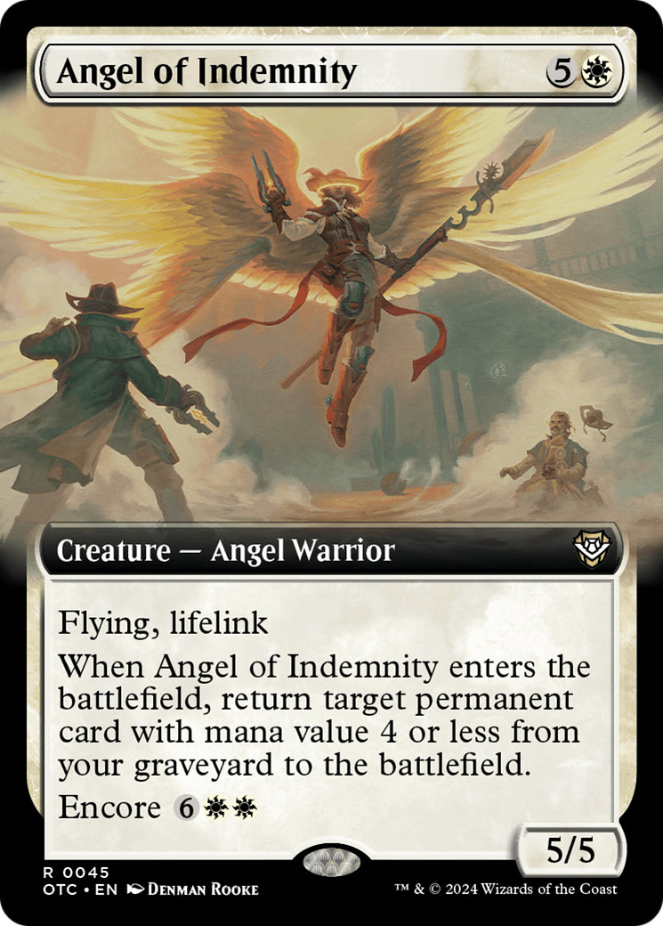 Angel of Indemnity (Extended Art) [Outlaws of Thunder Junction Commander] | Rook's Games and More