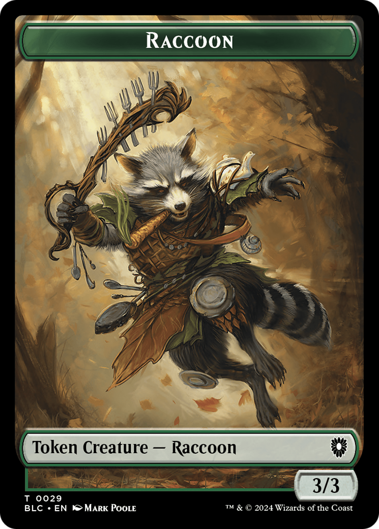 Rat // Raccoon Double-Sided Token [Bloomburrow Commander Tokens] | Rook's Games and More