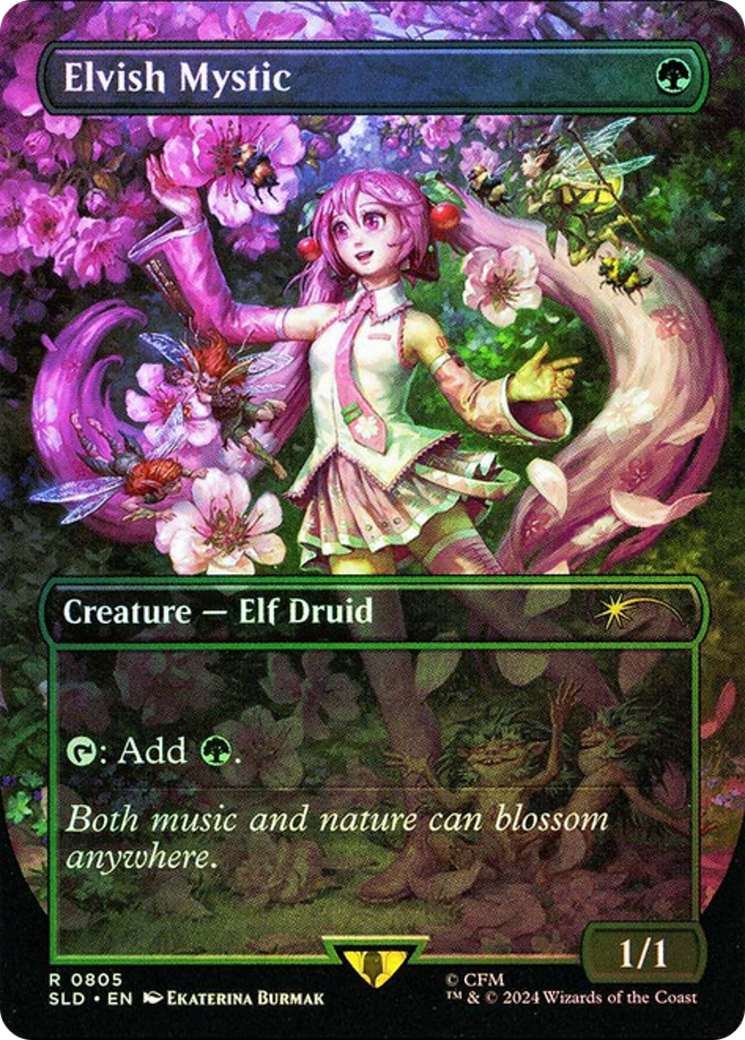 Elvish Mystic (0805) (Rainbow Foil) [Secret Lair Drop Series] | Rook's Games and More