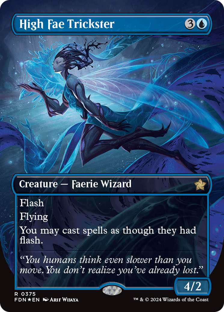 High Fae Trickster (Borderless) (Mana Foil) [Foundations] | Rook's Games and More