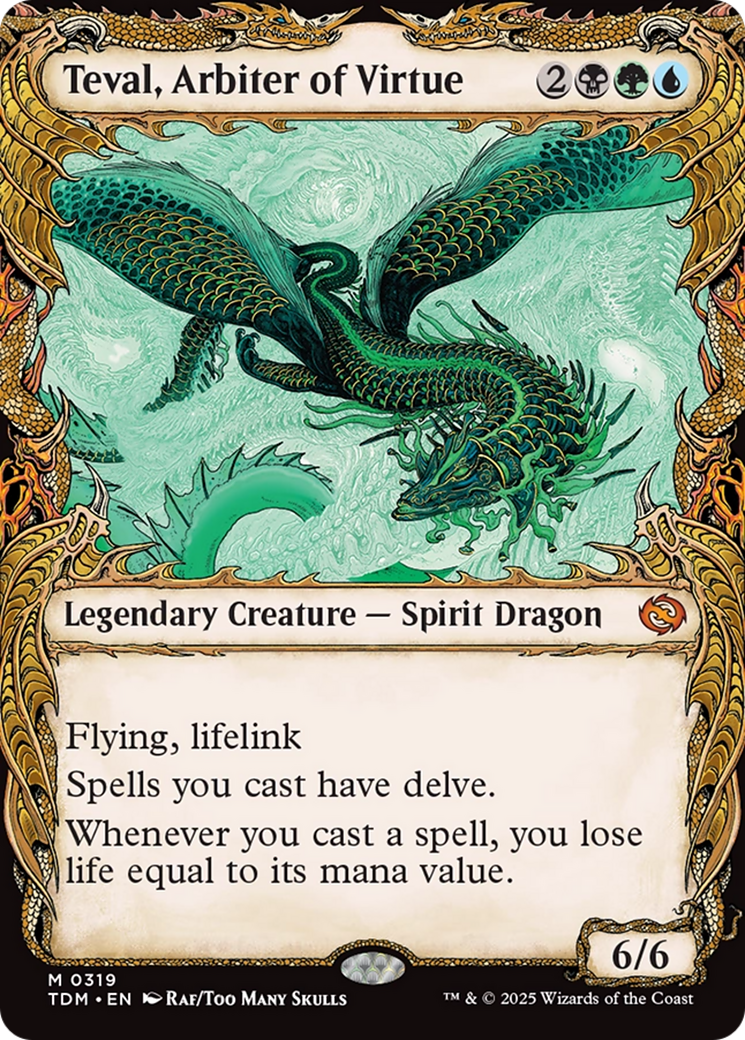 Teval, Arbiter of Virtue (Showcase) [Tarkir: Dragonstorm] | Rook's Games and More
