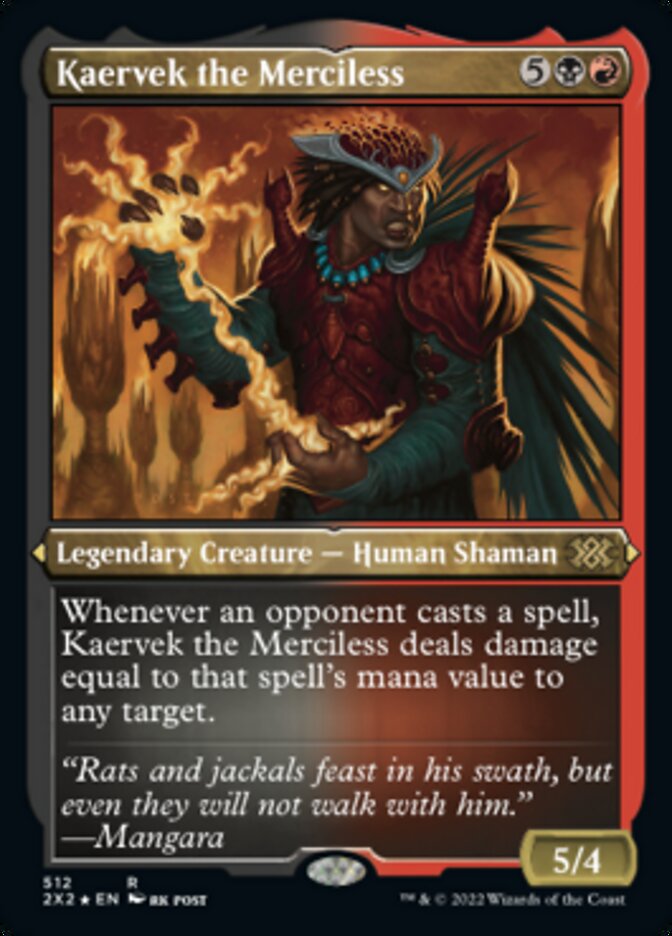 Kaervek the Merciless (Foil Etched) [Double Masters 2022] | Rook's Games and More