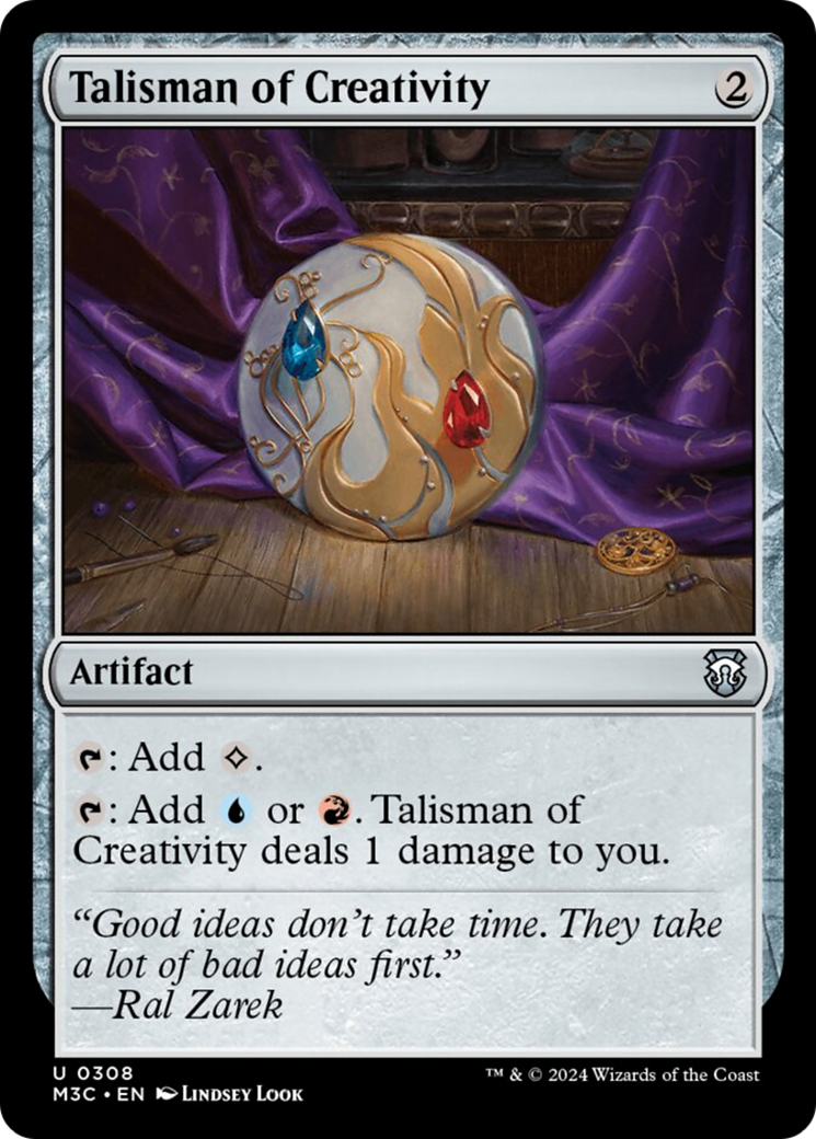 Talisman of Creativity (Ripple Foil) [Modern Horizons 3 Commander] | Rook's Games and More