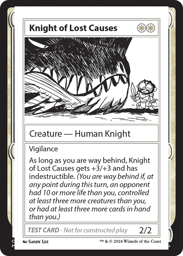 Knight of Lost Causes [Mystery Booster 2 Playtest Cards] | Rook's Games and More