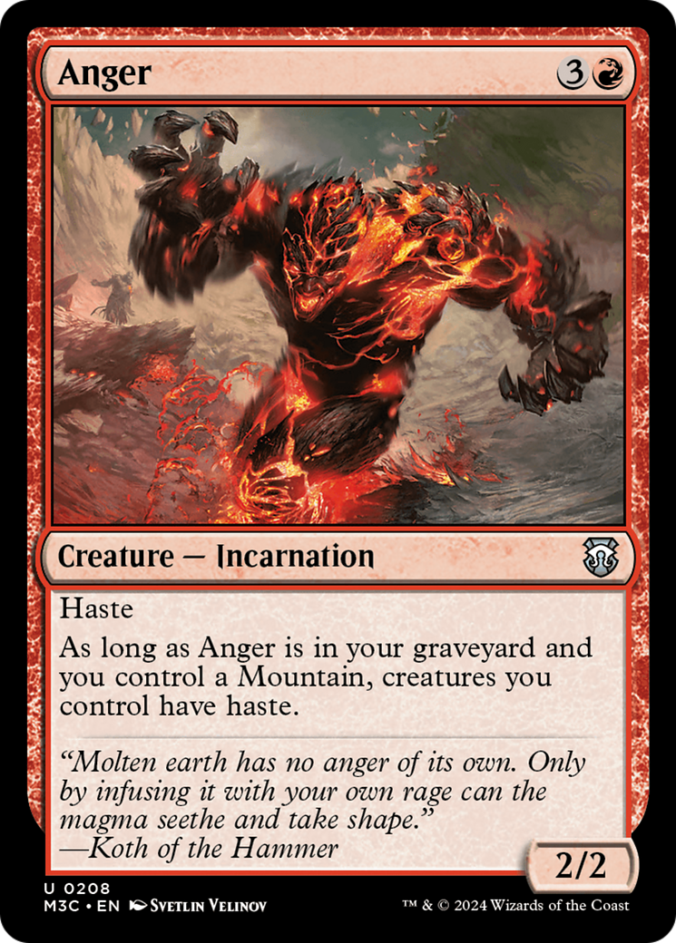 Anger [Modern Horizons 3 Commander] | Rook's Games and More