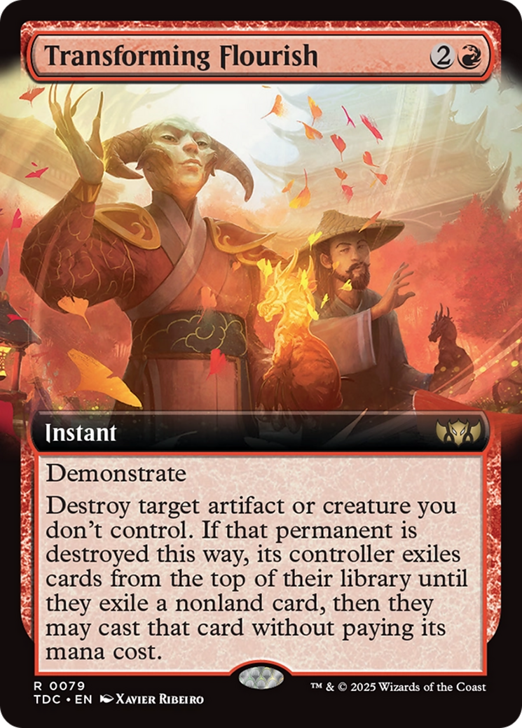 Transforming Flourish (Extended Art) [Tarkir: Dragonstorm Commander] | Rook's Games and More