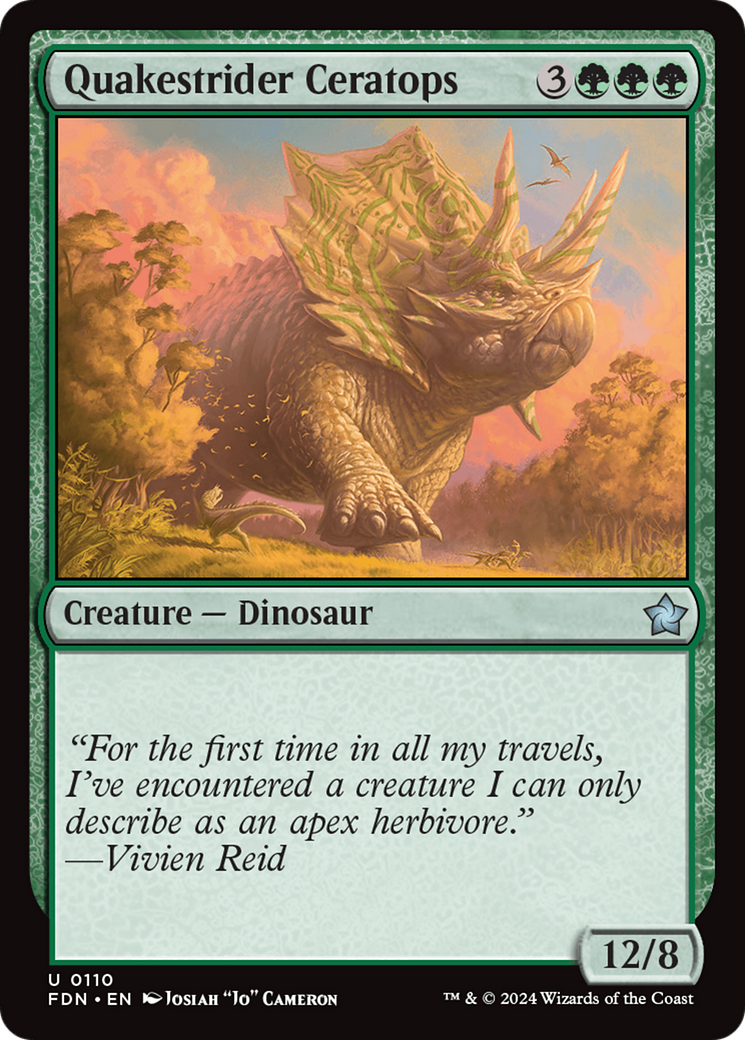 Quakestrider Ceratops [Foundations] | Rook's Games and More