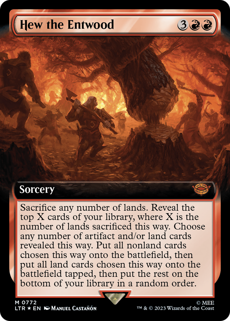 Hew the Entwood (Extended Art) (Surge Foil) [The Lord of the Rings: Tales of Middle-Earth] | Rook's Games and More