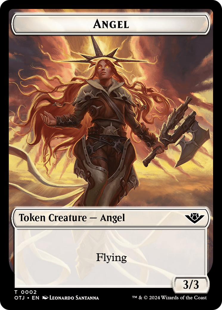 Angel // Plot Double-Sided Token [Outlaws of Thunder Junction Tokens] | Rook's Games and More