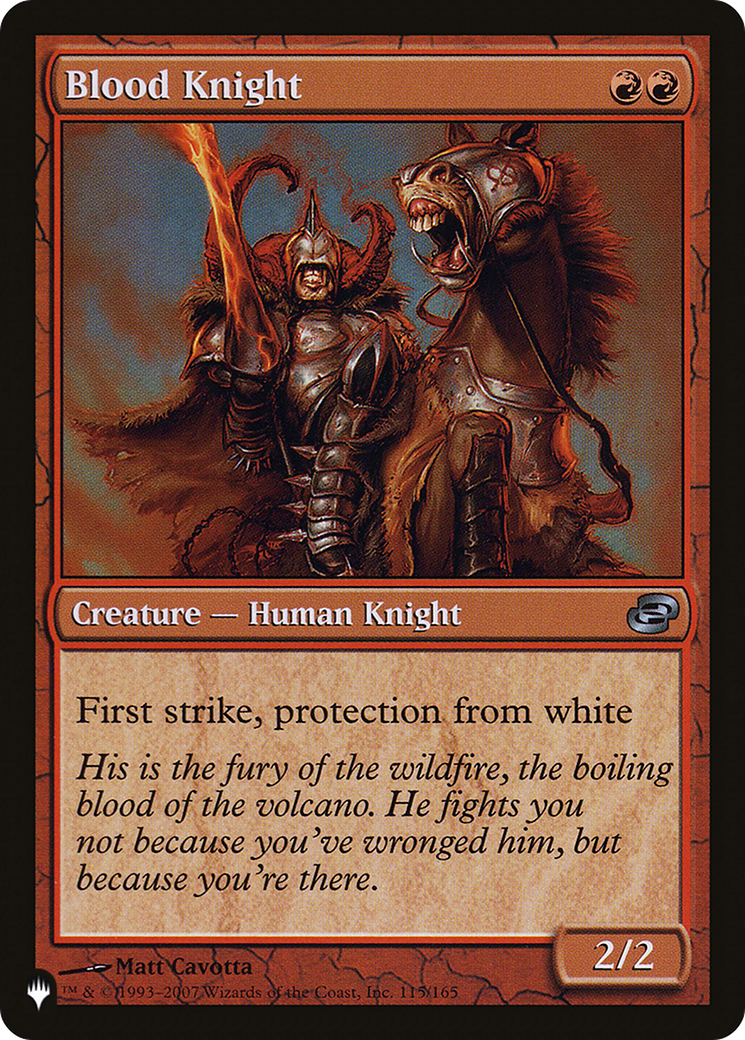 Blood Knight [The List Reprints] | Rook's Games and More